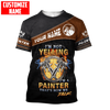 UniJames Personalized Name Painter Unisex Shirts Leather Texture Ver