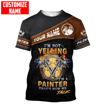 UniJames Personalized Name Painter Unisex Shirts Leather Texture Ver