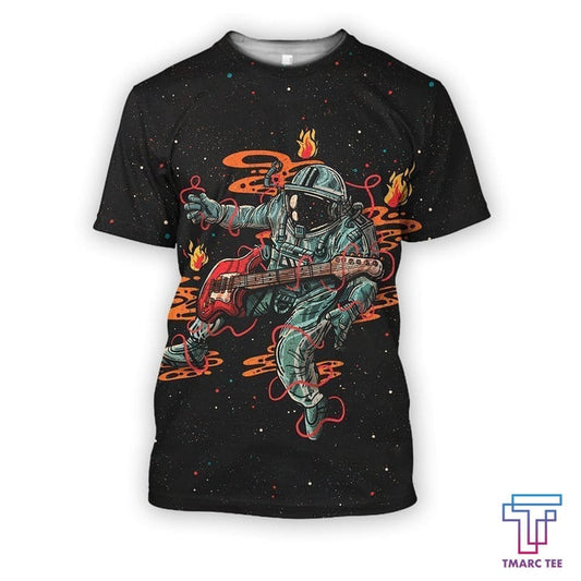 UniJames D all over print astronaut plays guitar