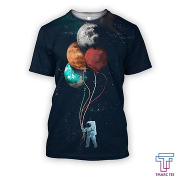 UniJames D all over print astronaut with four planets