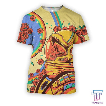 UniJames D all over print astronaut in flower background