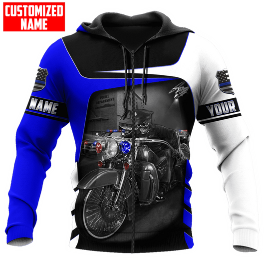 UniJames Customized Name Police Motor Shirts