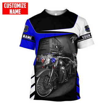UniJames Customized Name Police Motor Shirts
