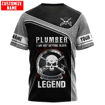 UniJames Personalized Name Plumber Unisex Shirt I Am Being A Legend