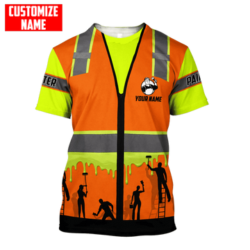 UniJames Personalized Name Painter Unisex Shirts Safety