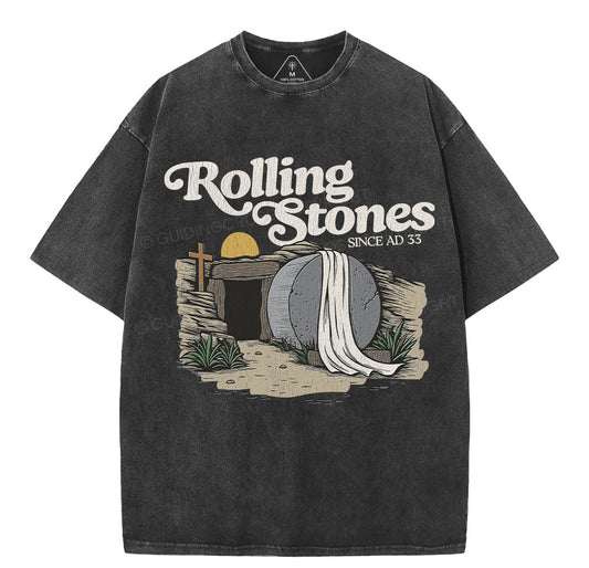 Rolling Stone Christian Washed T-Shirt Sale - GuidingCross
