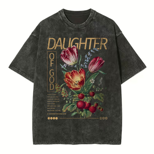 Daughter Of God Christian Washed T-Shirt Sale - GuidingCross
