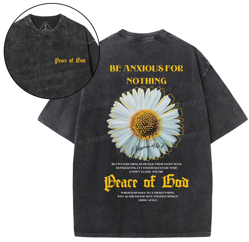 Be Anxious For Nothing Chirstian Washed T-Shirt Sale - GuidingCross