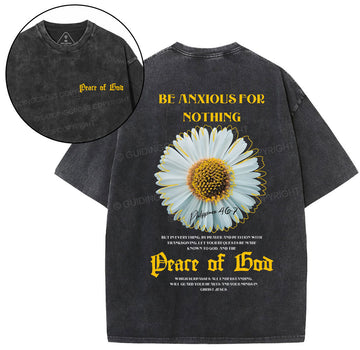 Be Anxious For Nothing Chirstian Washed T-Shirt Sale - GuidingCross