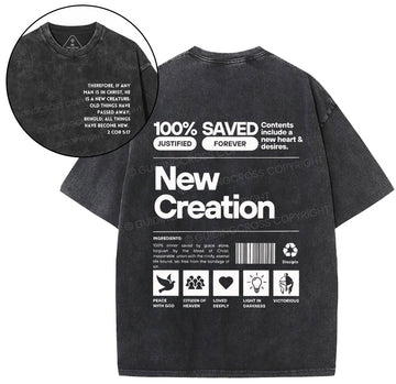 100% Saved Chirstian Washed T-Shirt Sale - GuidingCross