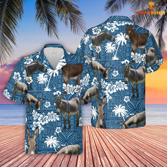 Unique Mule Blue Tribal Hawaiian Shirt