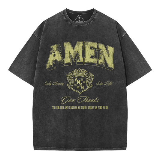 Amen Christian Washed TShirt