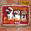 Personalized Chicken Metal Signs Fluffy Butt Hut Silkies Chicken Attention Customized Classic Metal Signs