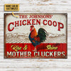 uni Customized Name Chicken Coop Rise And Shine All Printed 3D Metal Sign