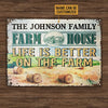 uni Cute Farm House Better On The Farm Custom Name Rectangle Metal Sign