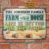 uni Cute Farm House Better On The Farm Custom Name Rectangle Metal Sign