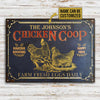 uni Yellow Chicken Coop Farm Fresh Eggs Rectangle Metal Sign Custom Name