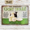 uni Pretty Goat Farm Wholesome Custom Name Rectangle Metal Sign