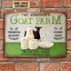 uni Pretty Goat Farm Wholesome Custom Name Rectangle Metal Sign