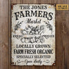 uni Custom Name Farm Farmers Market Fresh Organic Rectangle Metal Sign