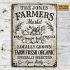 uni Custom Name Farm Farmers Market Fresh Organic Rectangle Metal Sign
