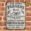uni Custom Name Farm Farmers Market Fresh Organic Rectangle Metal Sign