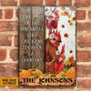 uni Chicken Poultry Farm Autumn Homestead Rectangle Metal Sign Custom Name