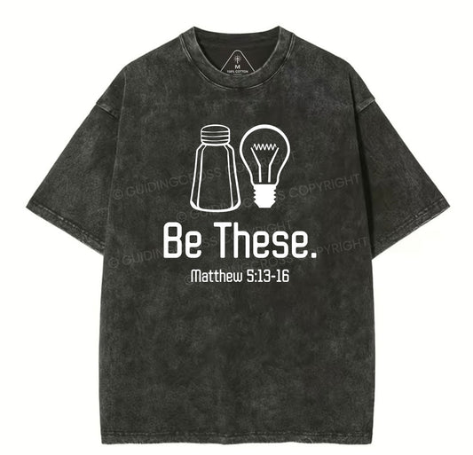Be These Salt And Light Vintage Washed Christian TShirt