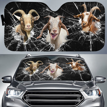 Uni Goat Broken Glasses 3D Sun Shade