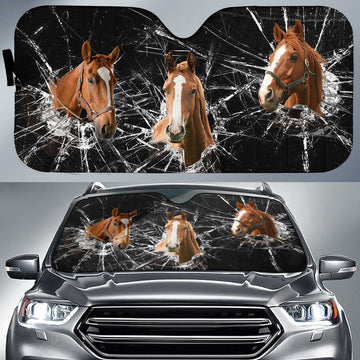 Uni Horse Broken Glasses 3D Sun Shade
