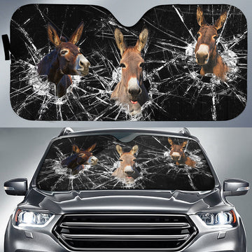 Uni Donkey Broken Glasses 3D Sun Shade