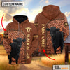 Uni Black Angus Cattle Farming Life Personalized Name & Farm Name Hoodie