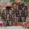 Uni Jersey Christmas Led Light Personalized Name 3D Hoodie
