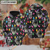 Uni Holstein Christmas Led Light Personalized Name 3D Hoodie