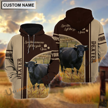 Uni Personalized Name Dexter Live Like Someone Left The Gate 3D Shirt