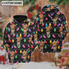 Uni Jersey Christmas Led Light Personalized Name 3D Hoodie