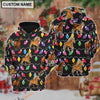 Uni Horse Christmas Led Light Personalized Name 3D Hoodie