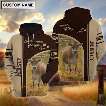 Uni Personalized Name Jersey Live Like Someone Left The Gate 3D Shirt