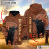 Uni Black Angus Cattle Farming Life Personalized Name & Farm Name Hoodie