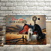 Uni Personalized Gifts For Couple Wall Art, Horse Couple I Love You To The Barn