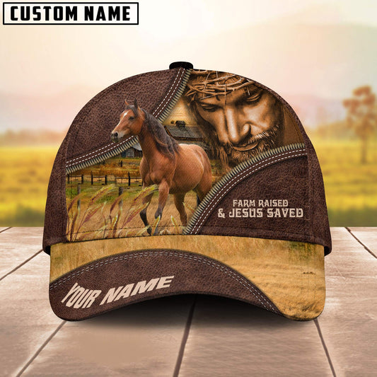 Uni Horse Farm & Jesus Customized Name Cap