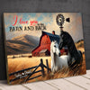 Uni Personalized Gifts For Couple Wall Art, Horse Couple I Love You To The Barn