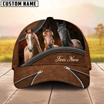 Uni Happiness Horse Customized Farm Name 3D Classic Cap