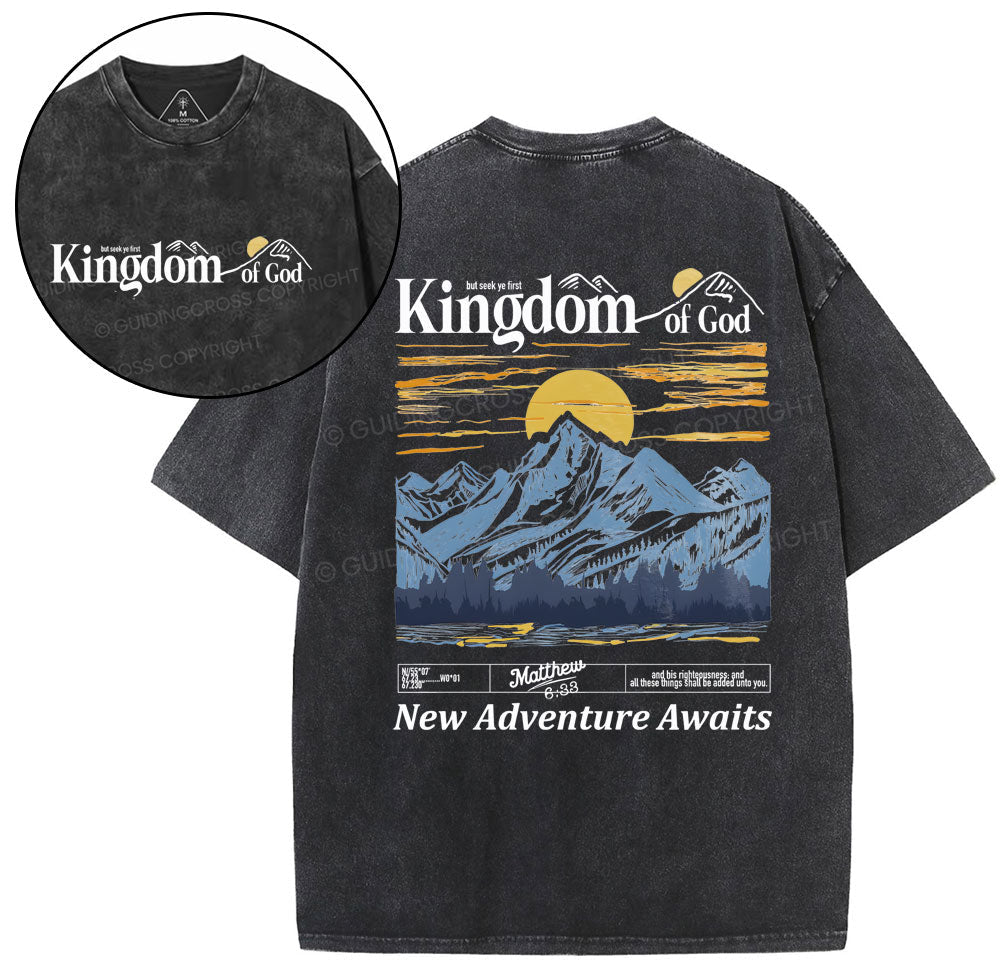 New Adventure Awaits Christian Washed T-Shirt Sale - GuidingCross