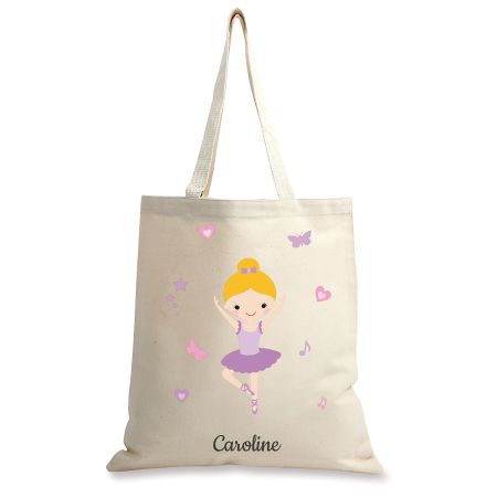 Blonde Ballerina Personalized Canvas Tote