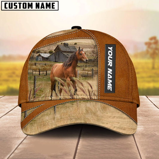 Uni Horse Customized Name Brown Cap