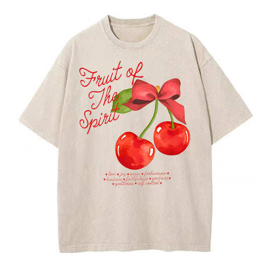 Fruit Of Spirit Christian Washed T-Shirt Sale - GuidingCross