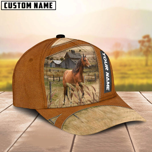 Uni Horse Customized Name Brown Cap