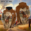 Uni Personalized Name, Farm Name Horse Premium Brown Pattern Hoodie
