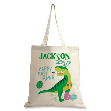 Dino Personalized Canvas Tote